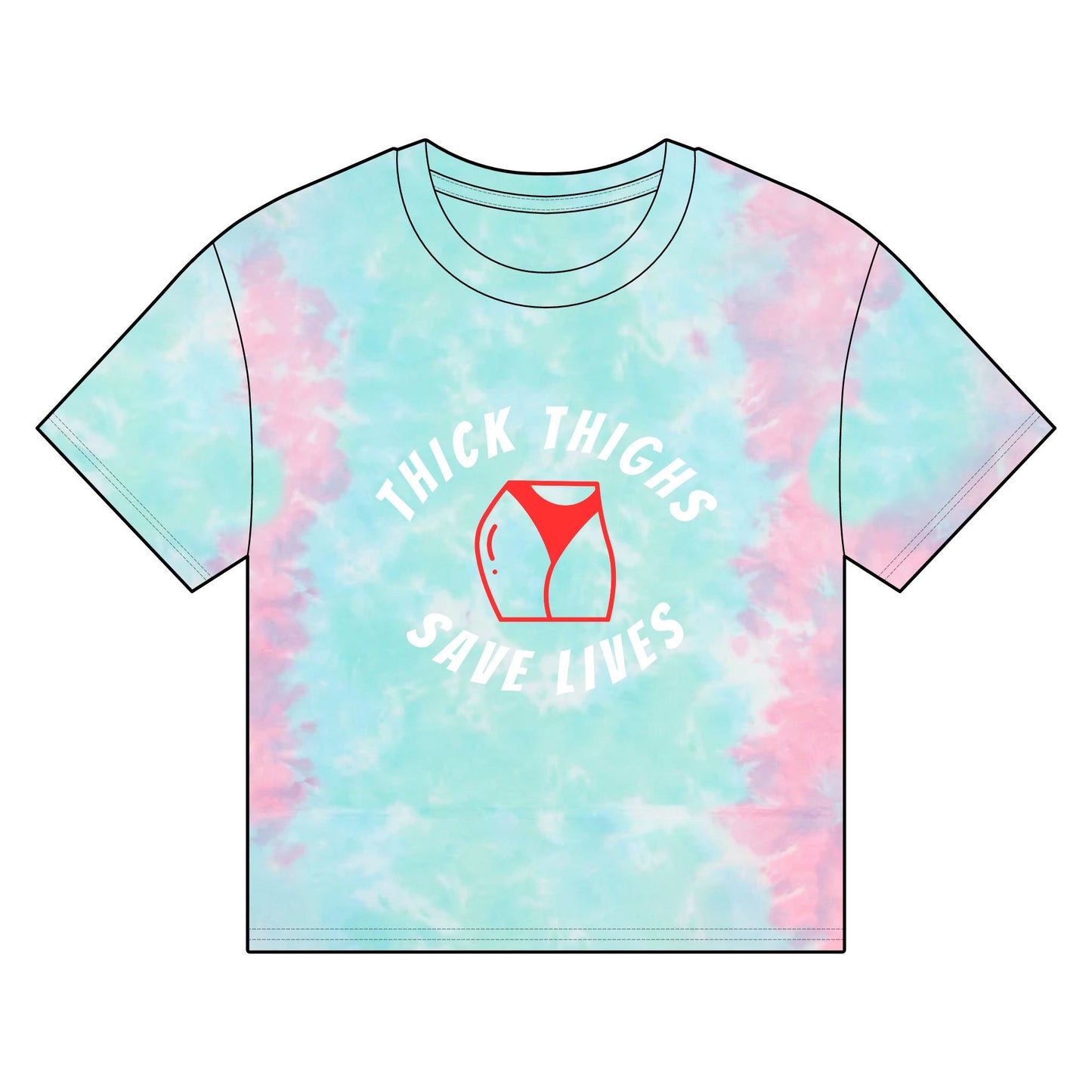 Cute Women's Organic Boxy T-Shirt - 'Thick Thighs Save Lives'