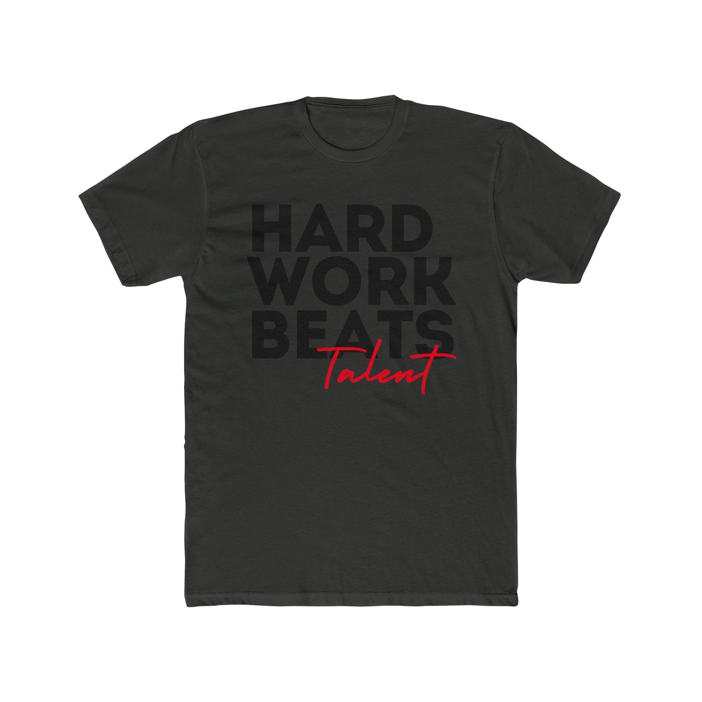 Hard Work Beats Talent Unisex Cotton Crew Tee - Motivational T-Shirt